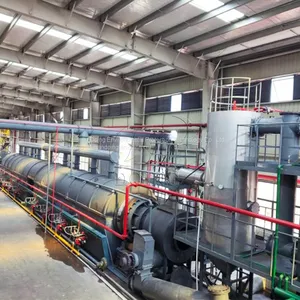 15-50T Fully Automatic Continuous Used Tire Pyrolysis System Waste Tyres to Oil Pyrolysis Plant thumbnail-1