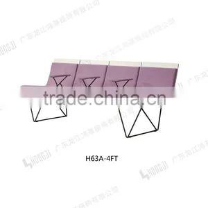 Wooden Hotesale Hall Waiting Chair With Cushion for Airport Station H63A-4T-E thumbnail-1