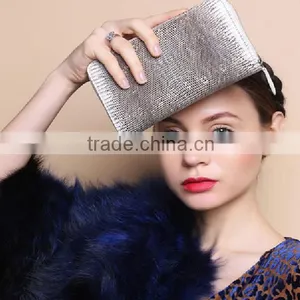 Exotic Cabrite Skin Leather Lady Evening Clutch Bag Hand Bag Leather Wallet thumbnail-5