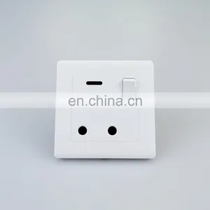 Hot Selling White Senior Copper Power Indicator UK Standard Socket 1G 15A Socket With Neon Yaki Wall Switch Socket thumbnail-2