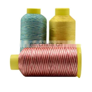 120D/2 5000M Multicolor Cotton Polyester Embroidery Sewing Thread Spools for Clot thumbnail-1