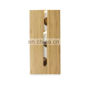 New Design Wall Mounted Toilet Paper Bamboo Storage Bathroom Corner Shelf Bamboo Storage Holder thumbnail-1