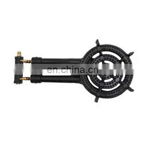 High Quality High Pressure Kitchen Outdoor 3 Ring Cast Iron Gas Burner thumbnail-1