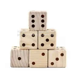 Giant Solid Wooden Garden Dice Set for Outdoor Fun Includes 6 Dice thumbnail-2