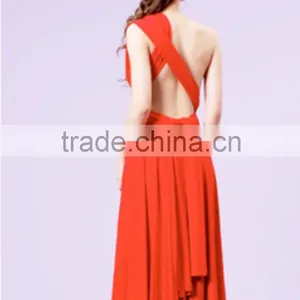 Sleeveless Casual Dress Bridesmaid Dress Designs Convertible Fashion Dress thumbnail-4