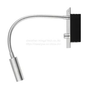 Meanyee Wall Reading Lamp Headboard Bedside Light With Twist Switch/Dimmable/Adjustable Arm/Embedded/Brushed Nickel/3000K LED/MY-WN065 thumbnail-5