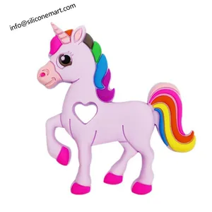 Wholesale Silicone Teether Unicorn Design Bpa Free Unicorn Teethers Sensory Toys Teething thumbnail-3