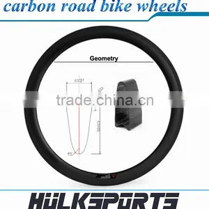 2016 Hot Sale 23mm Width Carbon Road Bicycle Rim 50mm Carbon Tubular Wheel 700C Carbon Road Bike Rims thumbnail-1