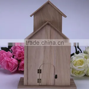 2016 Top New Natural Colour Wooden Bird House,Popular Wooden Bird House,Cheap Outdoor Hanging Wooden Birds House Quality Choice thumbnail-3