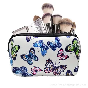 Customizable Makeup Bags Waterproof Diving Material Neoprene Cosmetic Pouch Bag thumbnail-1
