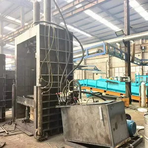 Vertical Hydraulic Cardboard Box Baling Press/Hydraulic Cans Waste Plastic Films Baler Machine thumbnail-3