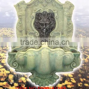 Fiberglass Lion Figurine Garden Wall Fountain thumbnail-1