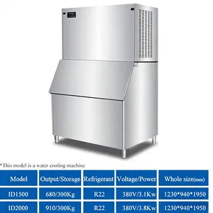 Industrial 500kg Square Ice Machine, Clear Cube Ice Maker for Catering and Cold Drink Business thumbnail-4