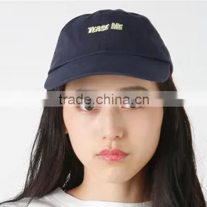 Custom 100% Cotton Flat Embroidery Logo Baseball Cap thumbnail-1