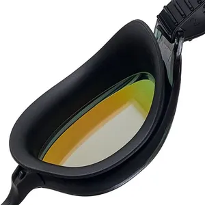 Training Medium Swim Goggle With Large Lens Adults Anti-Fog Uv Protected Waterproof Mirror Coating High Definition Lens thumbnail-4