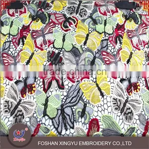 2016 New Muilt Colour Polyester Mesh Embroidery Fabric for Evening Dress thumbnail-3