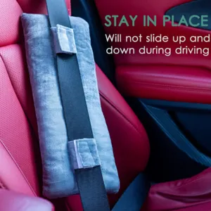 Seatbelt Cushion & Seatbelt Pillow, Mastectomy Recovery Supplies (Gray) | Seat Belt Cover Pad for Post Surgery; Breast Cancer Port thumbnail-4