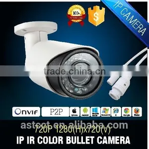 IR-CUT H.264 1.0MP HD IP 42pcs LEDs Color IR Bullet CCTV Camera 2.8-12mm Vari Focal Lens thumbnail-1