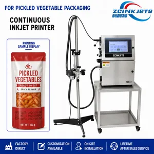 Food Processing CIJ Coding Machine for Pickles Kimchi and Ready to Eat Foods thumbnail-1