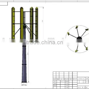 Free Energy 60kw Rotor Permanent Magnet Vertical Wind Generator thumbnail-1