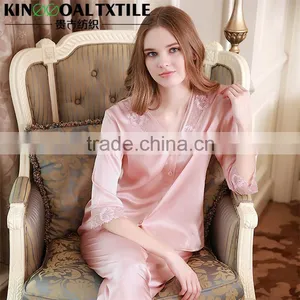 19mm 100% Silk Bathrobe Robe With Short Sleeves Women's Short Lightweight thumbnail-1