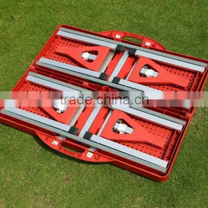 Portable Plastic Folding Table and Chairs Red Tables thumbnail-3