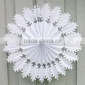Beautiful White Tissue Paper Snowflakes for Festival Decor thumbnail-2