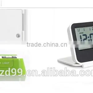 Promotional Portable Stylish Free Digital Desktop Clock With Thermometer Alarm Snooze and Night Light thumbnail-5