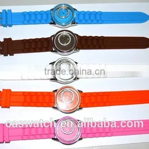 OEM/ODM Latest Fashion Silicone Ladies Wrist Watch With Diamond Face thumbnail-1