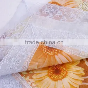 PVC/PEVA Lace Tablecloth With Flannel Backing, High Quality & Waterproof & Oil Proof thumbnail-5