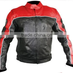 Beautiful and Shiny Motorcycle Men Leather Custom Man Jackets thumbnail-1