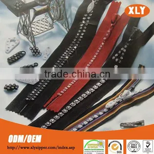 High Quality Single Row and Double Row Rhinestone Zipper thumbnail-1