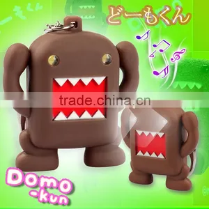 Promotional Cartoon Character LED Light Flash Keychain With Sound thumbnail-1