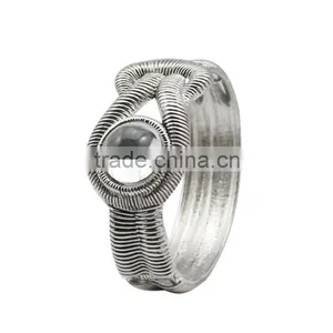 Trendy Stainless Steel Crystal Rhinestone Evil Eye Bracelet Bangle thumbnail-1