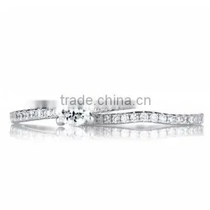 JINSE CZ Wedding Ring Set thumbnail-1