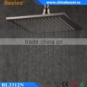 Beelee Stainless Steel 304 Square 12'' Wall Hanger Mist Top Shower thumbnail-1