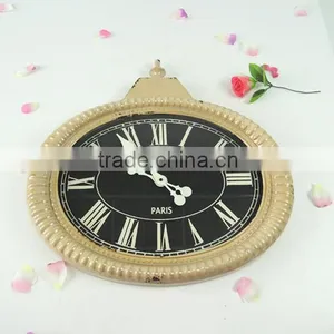 French Antique White Iron Watch Clock for Wall Decor thumbnail-1