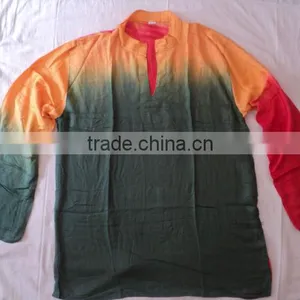 Rasta Colour Printed Gents Kurta for Summer From India thumbnail-1