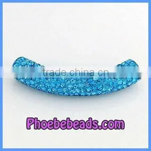 Wholesale Crystal Pave Big Hole Tube Beads CTB-004 thumbnail-1
