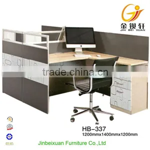 Comfortable Wooden Type 4 Person Bookcase With Computer Desk thumbnail-4