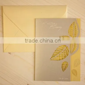 2016 Newmengxing Leaves Wedding Invitation, Laser Cut Wedding Invitation, Unique Customizable Design Quality Choice thumbnail-4