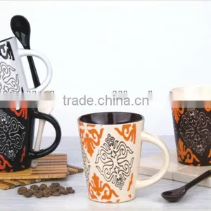 11oz Ceramic Coffee Mug and Spoon With Decal Print thumbnail-1