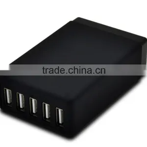 UV Paint 5V4.1A 5 Port Multiple USB Intelligent Charger Multi Travel Power Adapter for USB-Charged Devices(Black) thumbnail-3