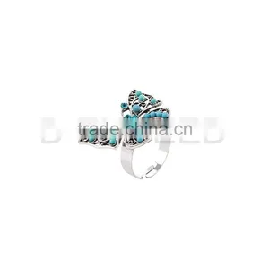 New Fashion Butterfly Ladies Gold Finger Ring thumbnail-4