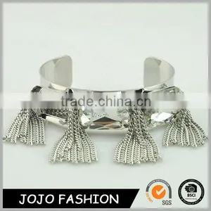 Wholesale Women Silver Tassel New Silver Design Ladies Bracelet Model Silver Plate Crystal Bracelets Bangles thumbnail-1