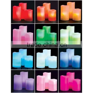 Battery-Operated Real Wax Flameless Candles LED Color-Changing Candles With Remote and Timer thumbnail-6