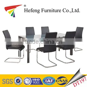 Modern Tempered Glass Extendable Dining Table thumbnail-1