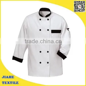 White Long Sleeve High Quality Cheap Custom Professional Chef Uniform thumbnail-1