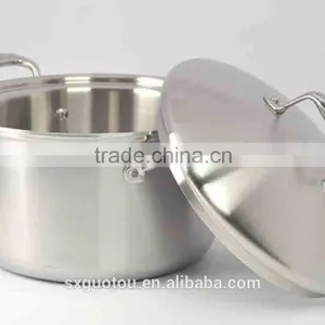 New Designs Stainless Steel Stockpot With Red Handle High Quality thumbnail-6