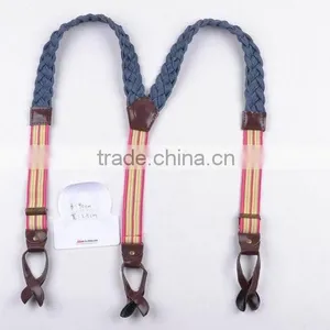 Custom Fashion Webbing Elastic Girls Suspender Leather Button End thumbnail-2